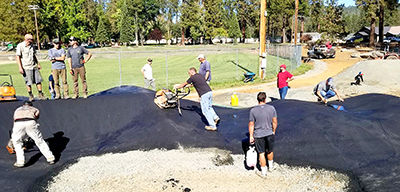 Pump track paving